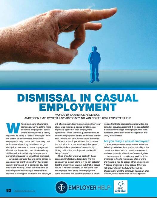 Unfair Dismissal from casual employment law